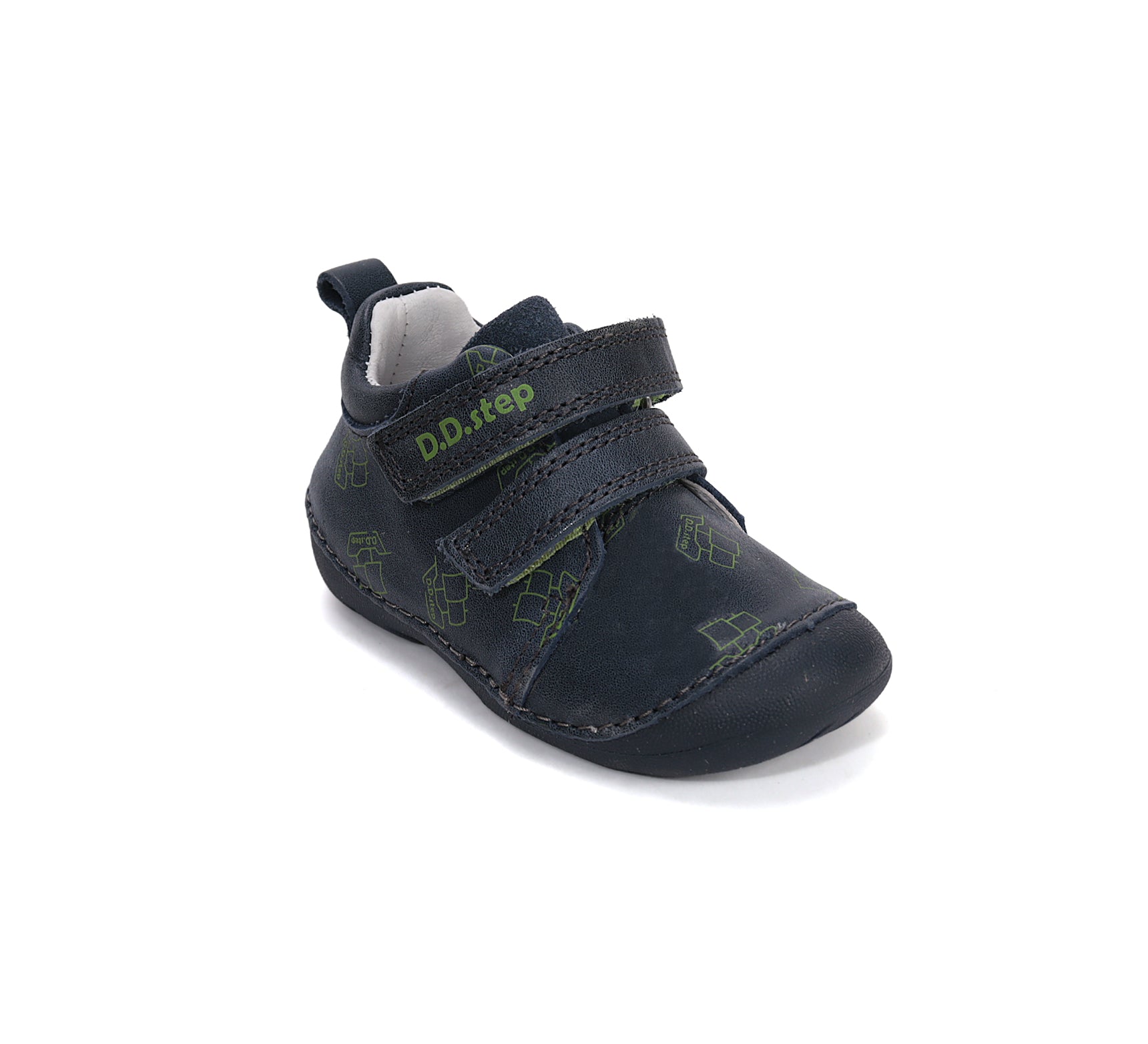 D.D.Step pantofi baieti Primii pasi 19-24 Royal Blue cu vapoare