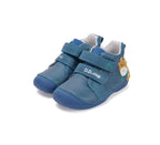 D.D.Step pantofi baieti Primii Pasi 20-24 Calypso Sky cu girafa