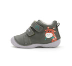 D.D.Step pantofi baieti Primii Pasi 20-24 Khaki cu girafa