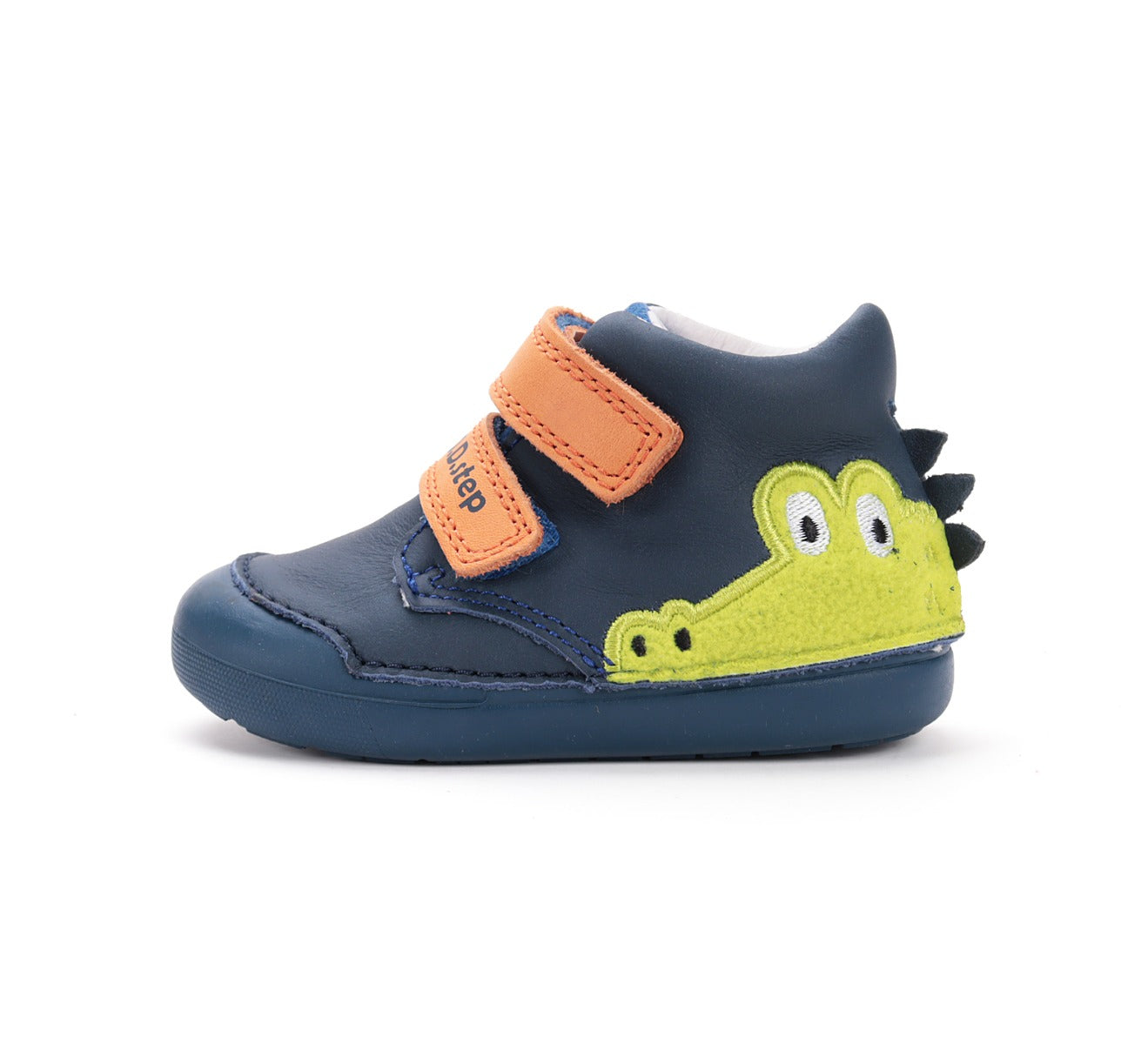 D.D.Step pantofi baieti Primii Pasi 20-25 Bermuda Blue cu crocodil