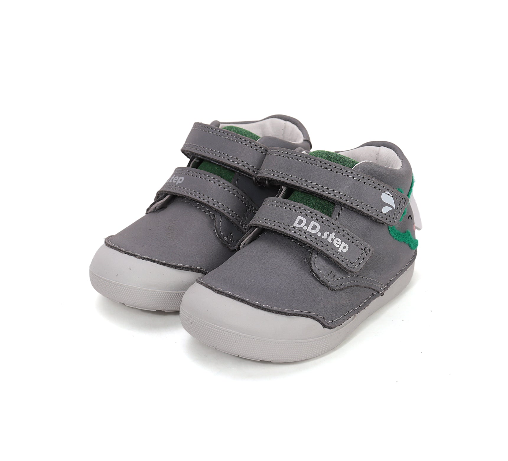 D.D.Step pantofi baieti Primii pasi 20-25 Marina Grey cu elefant Imagine principală a produsului