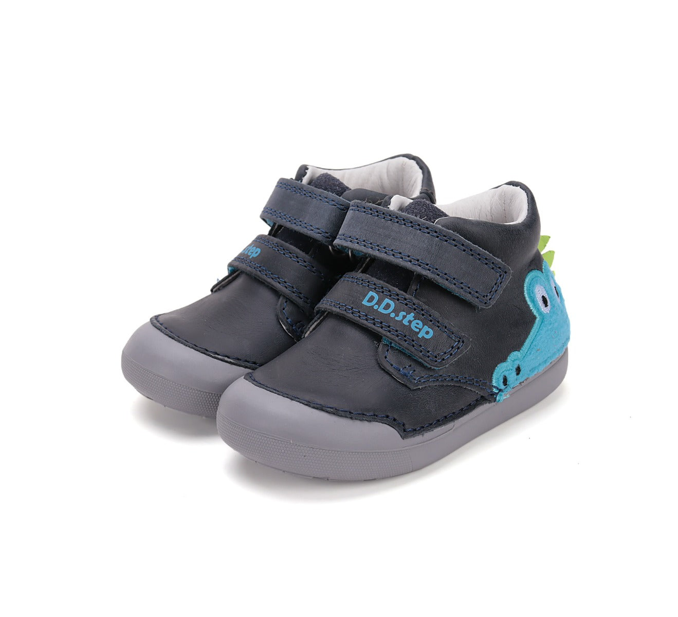 D.D.Step pantofi baieti Primii Pasi 20-25 Royal Blue cu crocodil Imagine principală a produsului