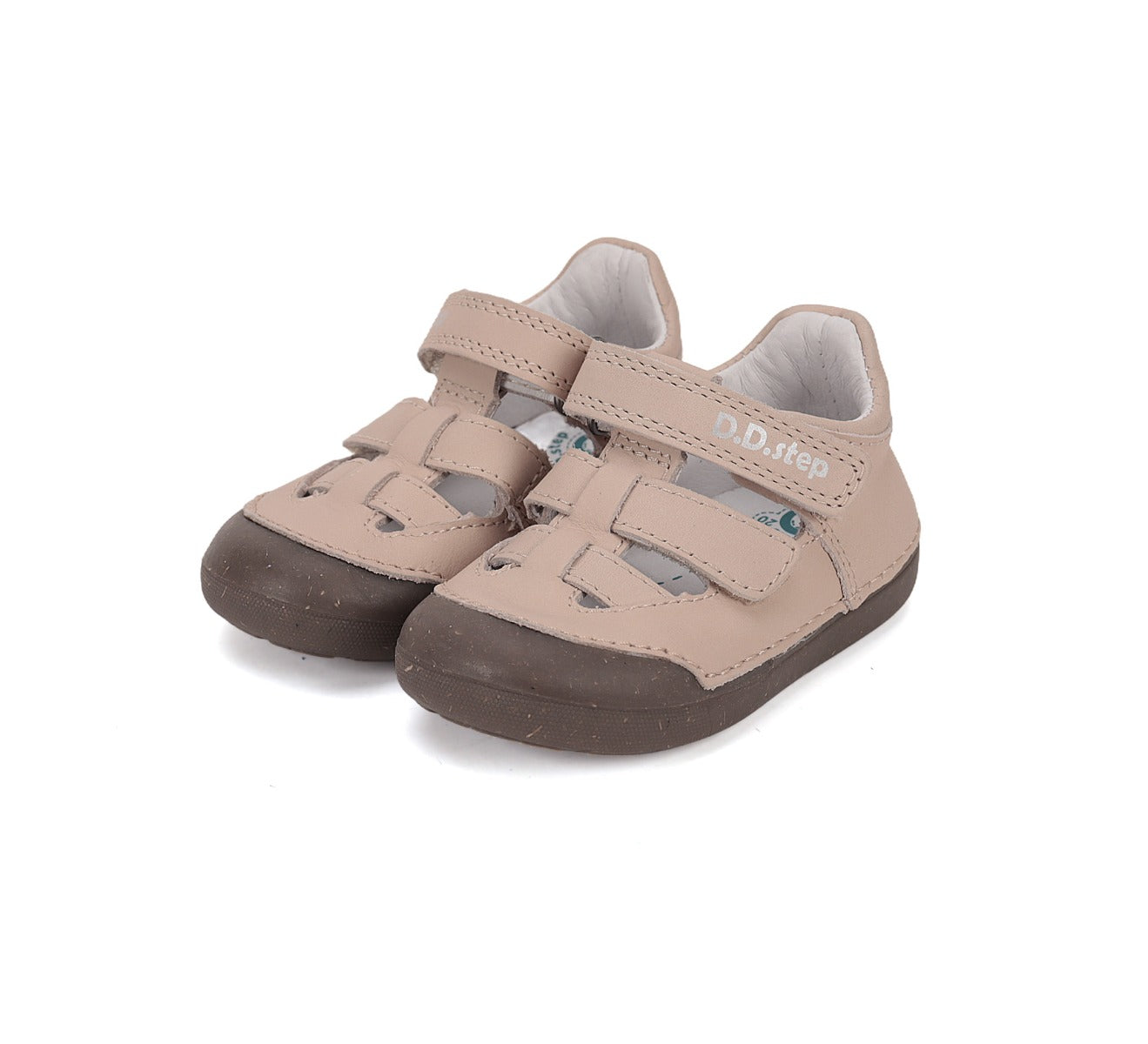 D.D.Step pantofi baieti Primii pasi decupati 20-25 Cream Imagine principală a produsului