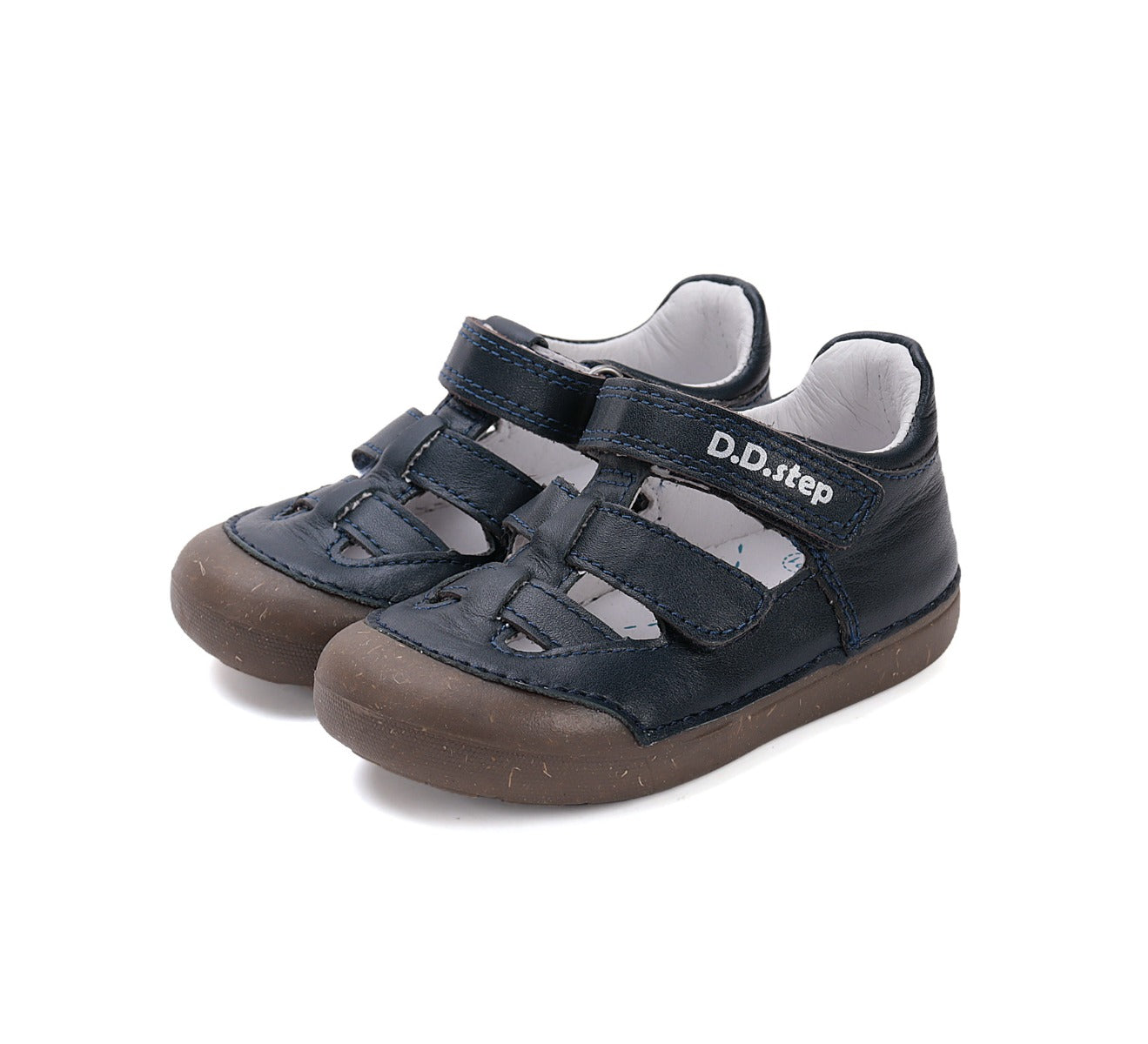 D.D.Step pantofi baieti Primii pasi decupati 20-25 Royal Blue Imagine principală a produsului
