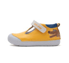 D.D.Step pantofi baieti Primii pasi decupati 20-25 Yellow cu crocodil