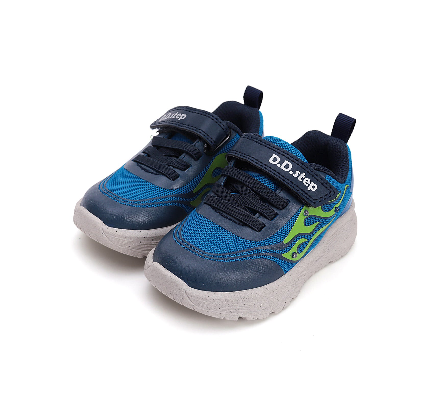 D.D.Step pantofi baieti sport 22-27 Royal Blue cu schelet dino