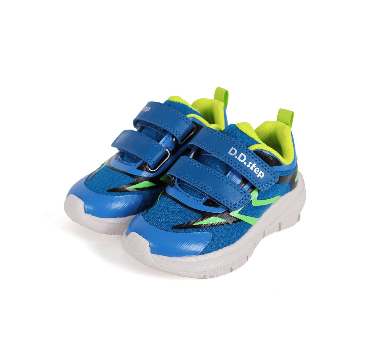 D.D.Step pantofi baieti sport 30-35, Bermuda Blue cu verde neon Imagine principală a produsului