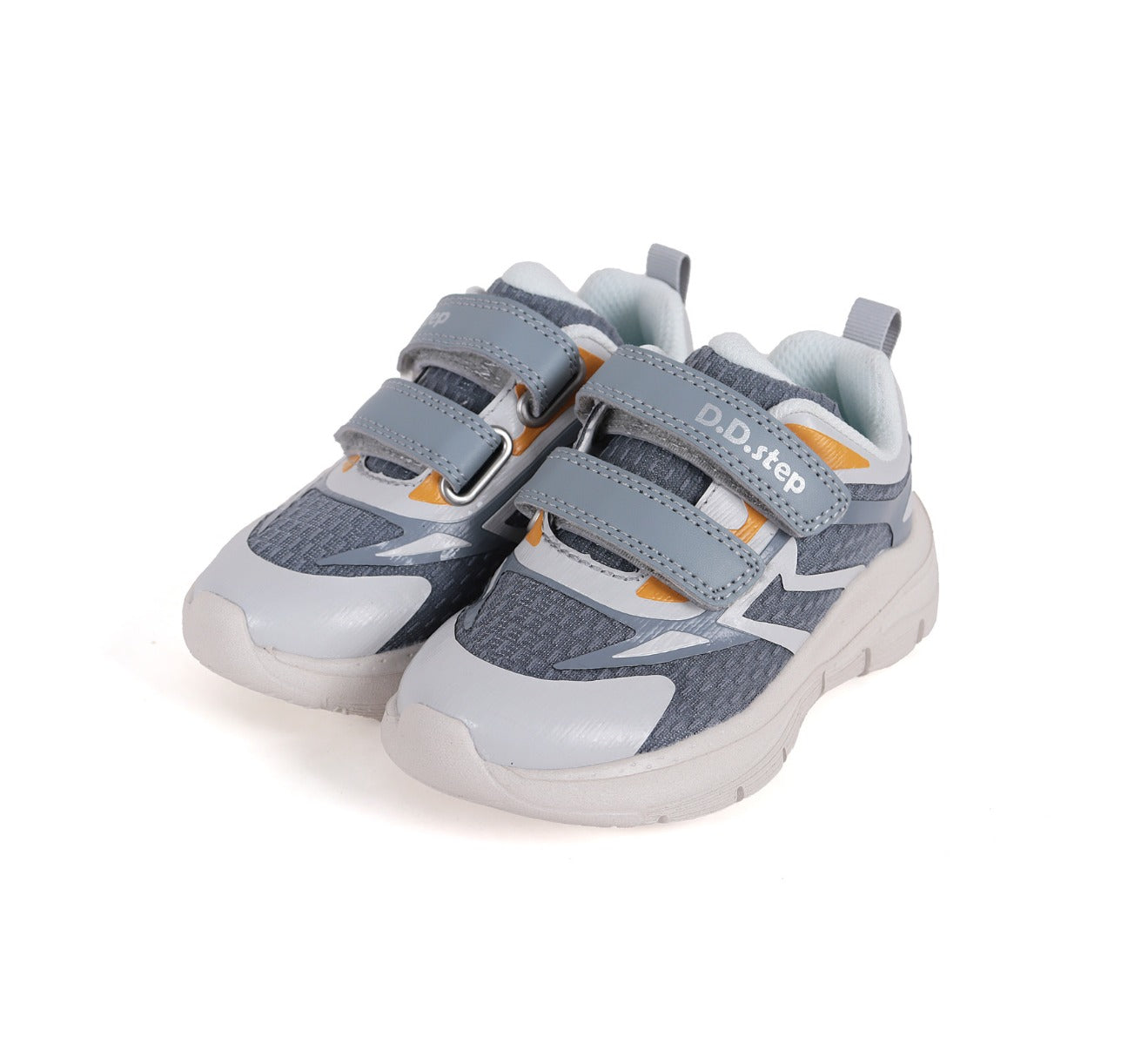 D.D.Step pantofi baieti sport 30-35, Dark Grey cu mustar Imagine principală a produsului