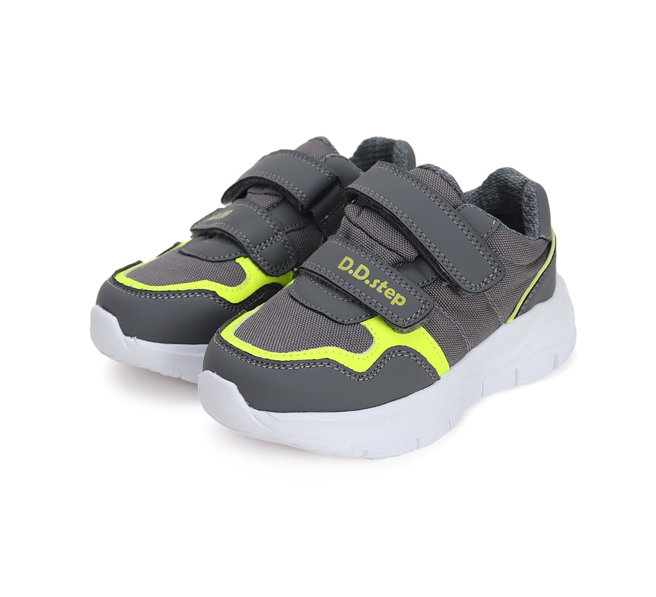 D.D.Step pantofi baieti sport 30-35, Grey cu neon Imagine principală a produsului