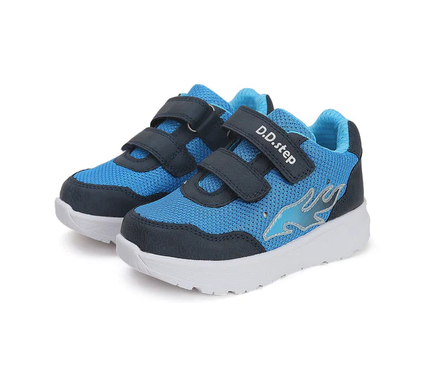 D.D.Step pantofi baieti sport cu LED 20-25, Flame Bermuda Blue Imagine principală a produsului