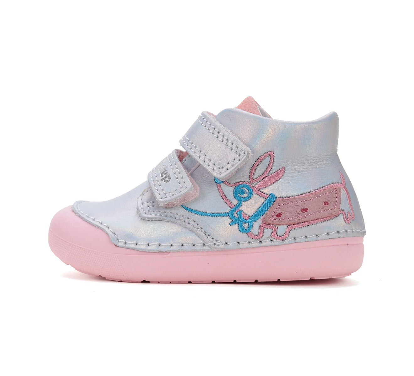 D.D.Step pantofi fete Primii pasi 20-25 Silver cu catelus