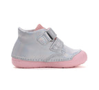 D.D.Step pantofi fete Primii pasi 20-25 Silver cu catelus