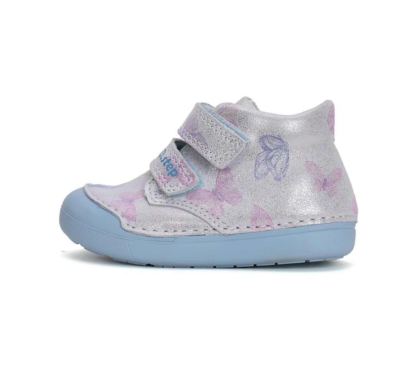 D.D.Step pantofi fete 20-25 Silver cu fluturasi