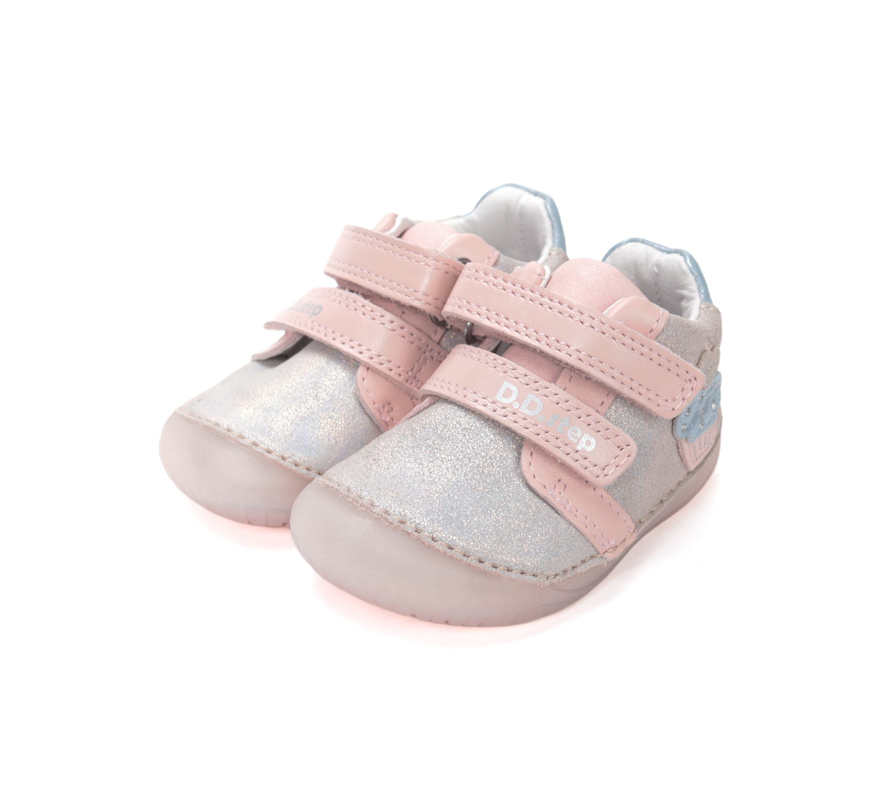 D.D.Step pantofi fete Barefoot 20-25 Champagne cu briosa Imagine principală a produsului