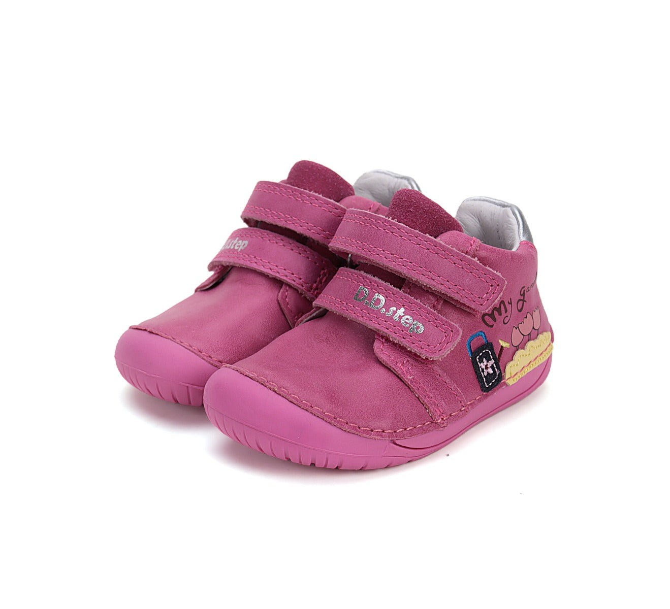 D.D.Step pantofi fete Barefoot 20-25, Dark Pink My Garden Imagine principală a produsului