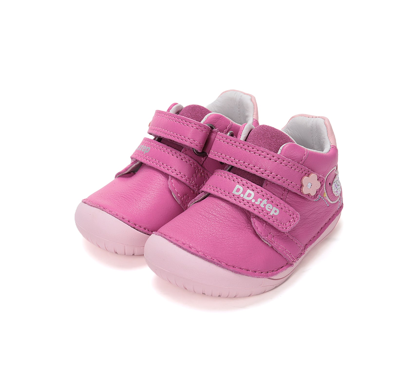 D.D.Step pantofi fete Barefoot 20-25 Hot Pink cu pasare Imagine principală a produsului