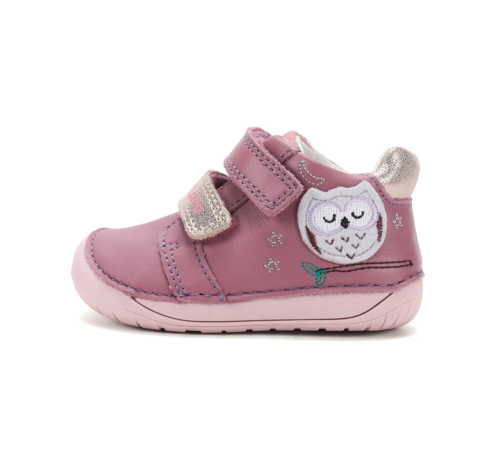 D.D.Step pantofi fete Barefoot 20-25 Raspberry cu bufnita