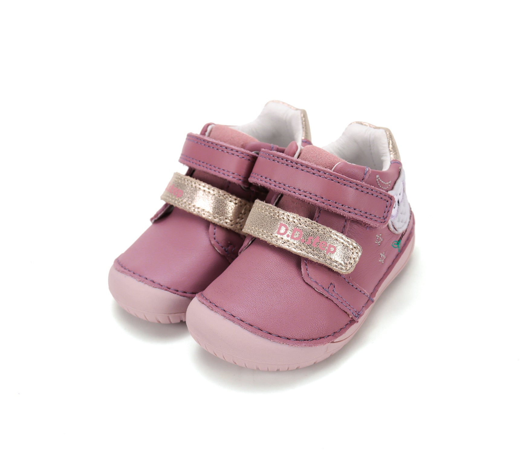 D.D.Step pantofi fete Barefoot 20-25 Raspberry cu bufnita