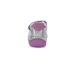 D.D.Step pantofi fete Barefoot 20-25 Silver cu curcubeu