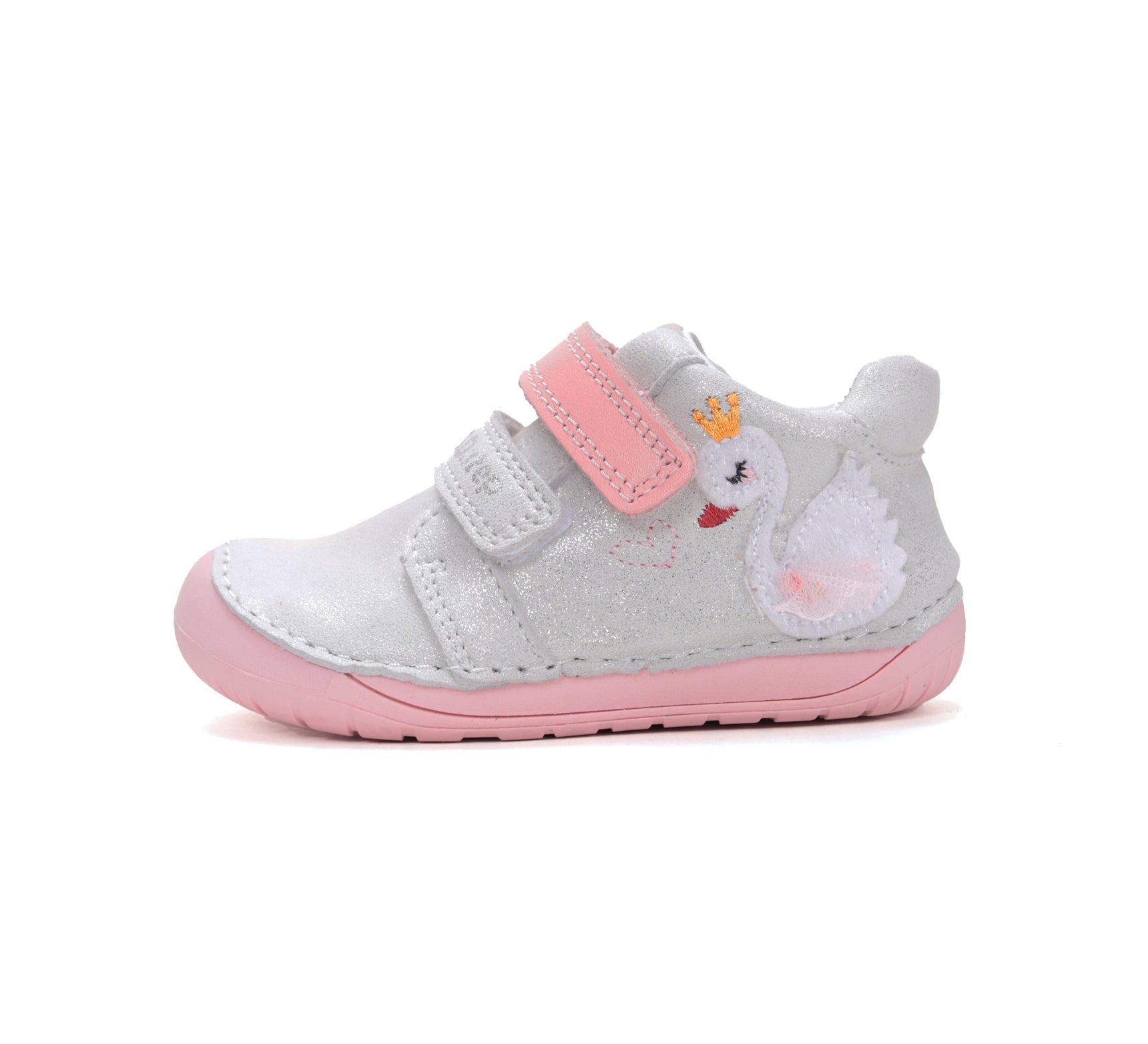 D.D.Step pantofi fete Barefoot 20-25 Silver cu lebada