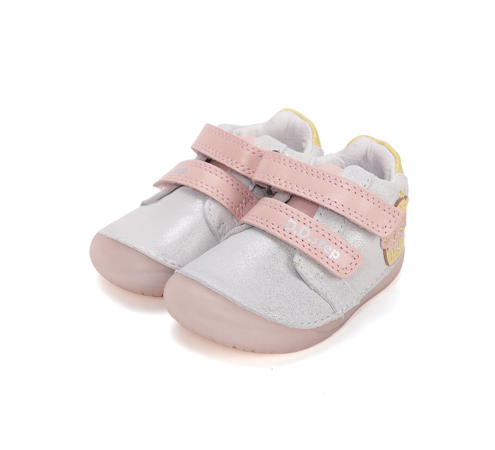 D.D.Step pantofi fete Barefoot 20-25 White cu briosa