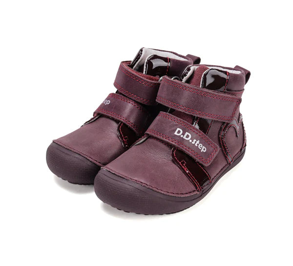 D.D.Step pantofi fete Barefoot 25-30 Raspberry cu inimioara Imagine principală a produsului