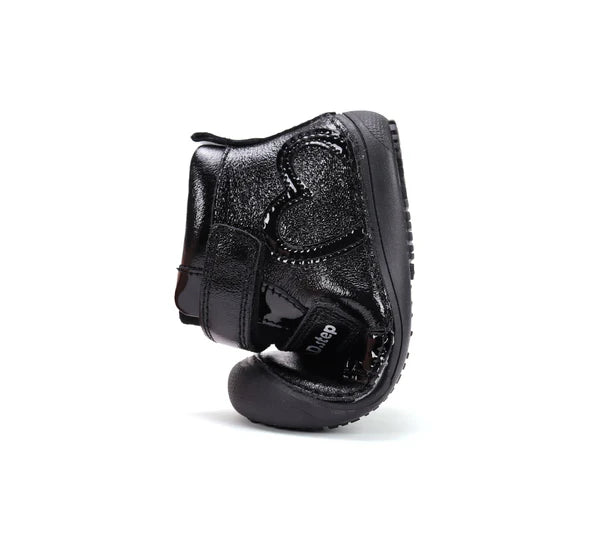 D.D.Step pantofi fete Barefoot 25-30 Black cu inimioara