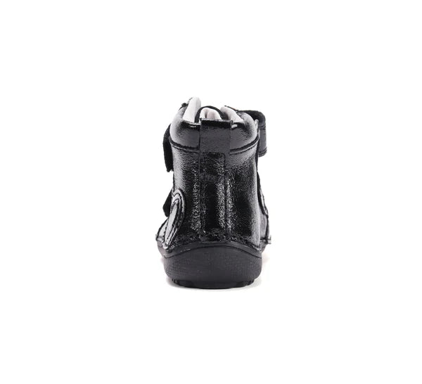 D.D.Step pantofi fete Barefoot 31-36 Black cu inimioara