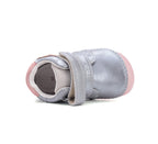D.D.Step pantofi fete Barefoot cu talpa fluorescenta 20-25 Dark grey cu fluturi