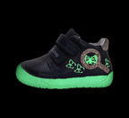 D.D.Step pantofi fete Barefoot cu talpa fluorescenta 20-25 Royal Blue cu fluturi