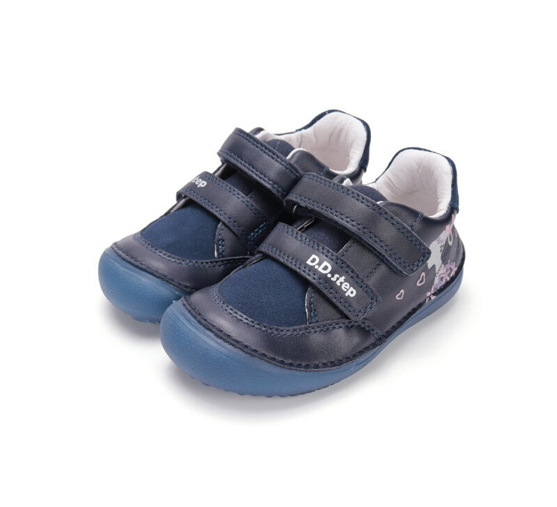 D.D.Step pantofi fete Barefoot cu talpa fluorescenta 25-30 Royal Blue cu fetita Imagine principală a produsului