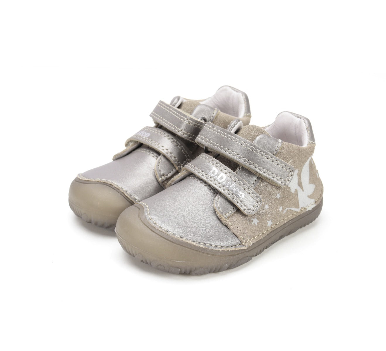D.D.Step pantofi fete Barefoot cu talpa fluorescenta 26-31 Champagne cu zana Imagine principală a produsului