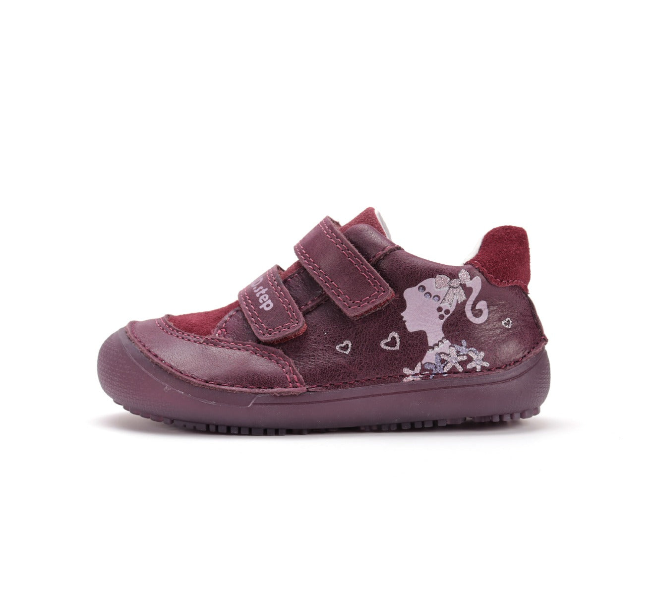D.D.Step pantofi fete Barefoot cu talpa fluorescenta 26-31 Raspberry cu fetita Imagine secundară a produsului