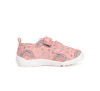 D.D.Step pantofi fete Barefoot de interior 20-25 Pink cu curcubeu