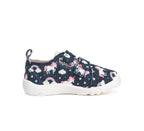 D.D.Step pantofi fete Barefoot de interior 20-25 Royal Blue cu unicorn