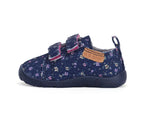 D.D.Step pantofi fete Barefoot de interior 26-31 Royal Blue cu floricele