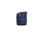 D.D.Step pantofi fete Barefoot de interior 26-31 Royal Blue cu floricele