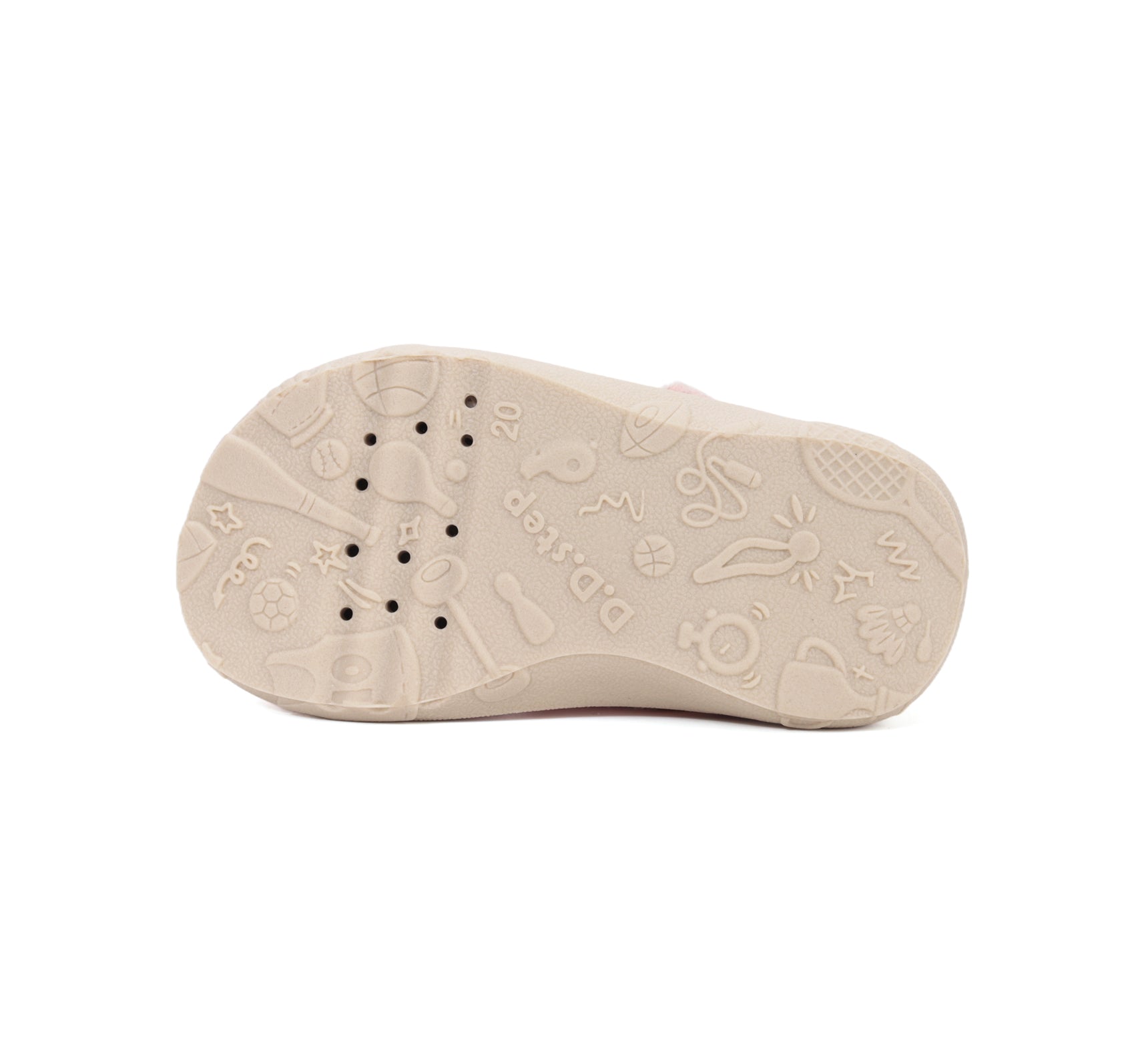 D.D.Step pantofi fete decupati Barefoot de interior din panza 20-31 Baby Pink curcubeu