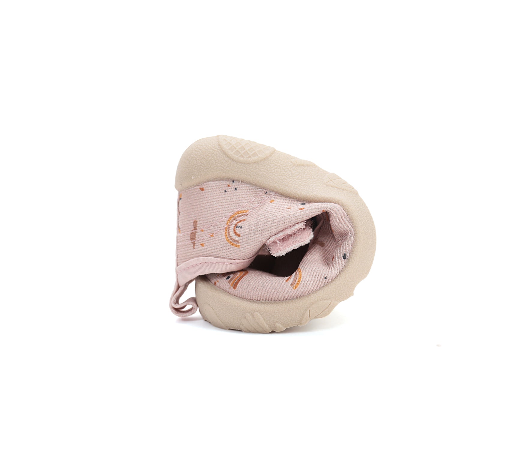 D.D.Step pantofi fete decupati Barefoot de interior din panza 20-31 Baby Pink curcubeu