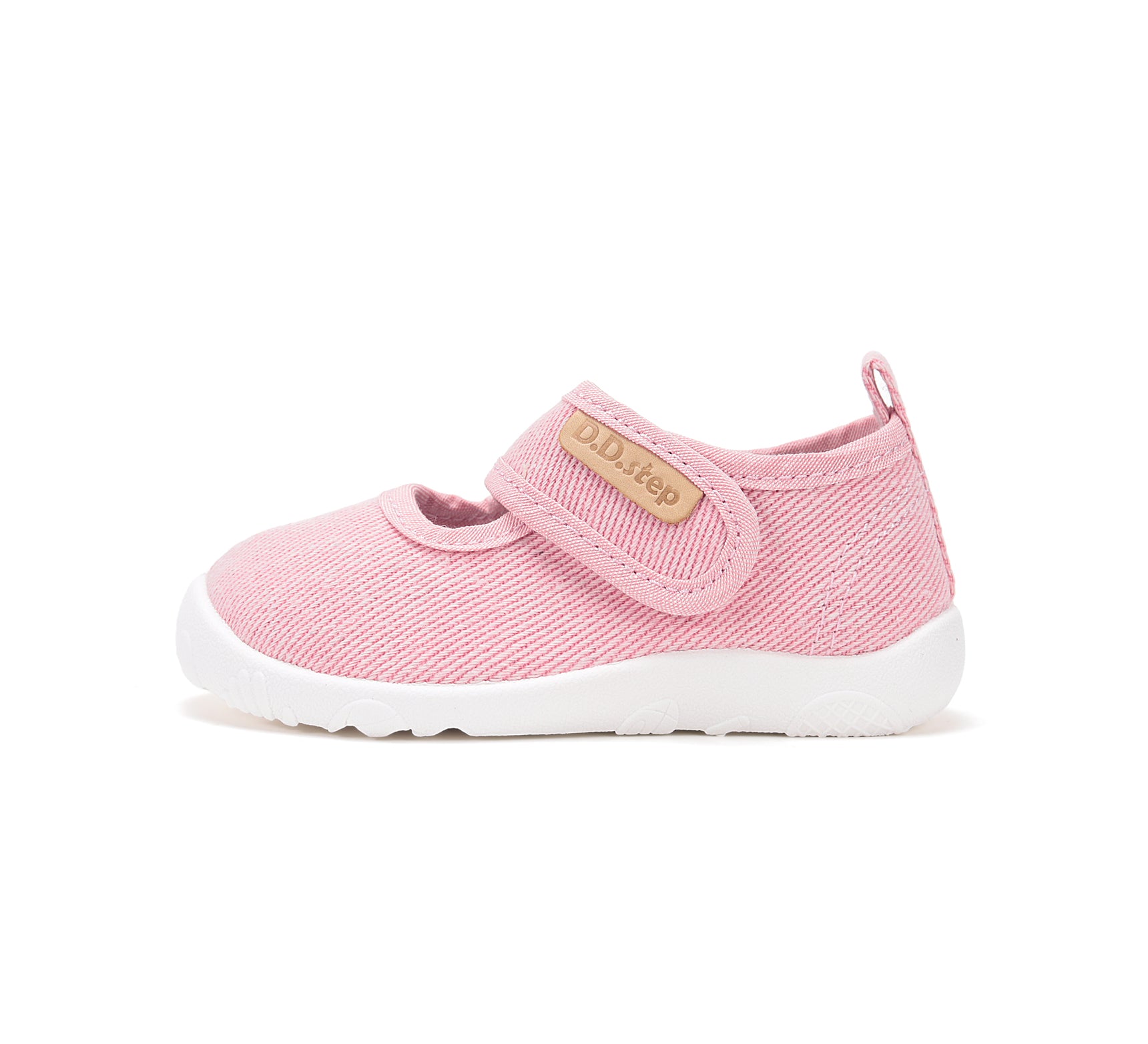D.D.Step pantofi fete decupati Barefoot de interior din panza 26-31 Baby Pink simplu