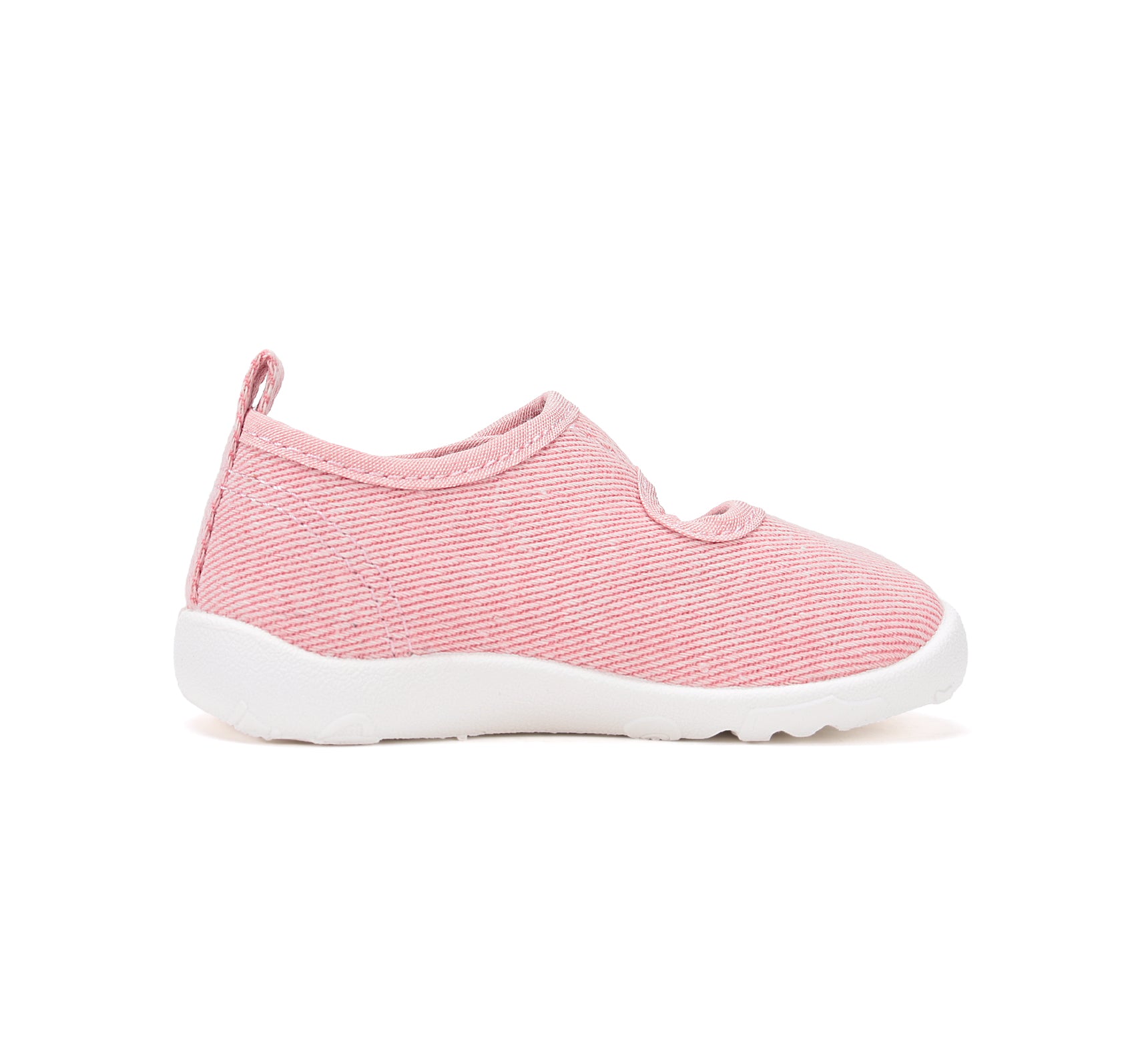 D.D.Step pantofi fete decupati Barefoot de interior din panza 26-31 Baby Pink simplu
