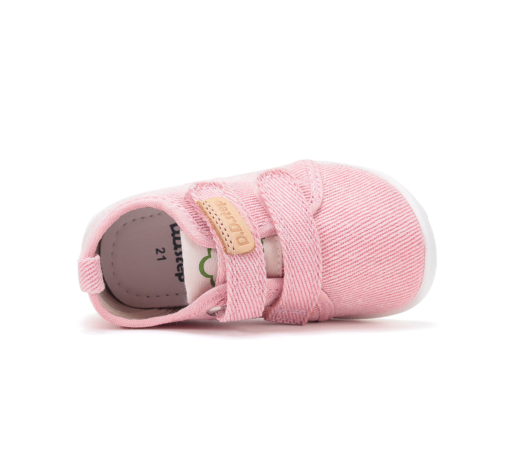 D.D.Step pantofi fete Barefoot de interior din panza 20-25 Baby Pink simplu