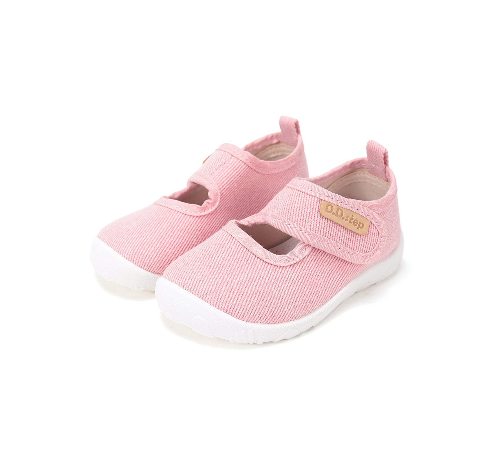 D.D.Step pantofi fete Barefoot decupat de interior din panza 20-25 Baby Pink simplu Imagine principală a produsului