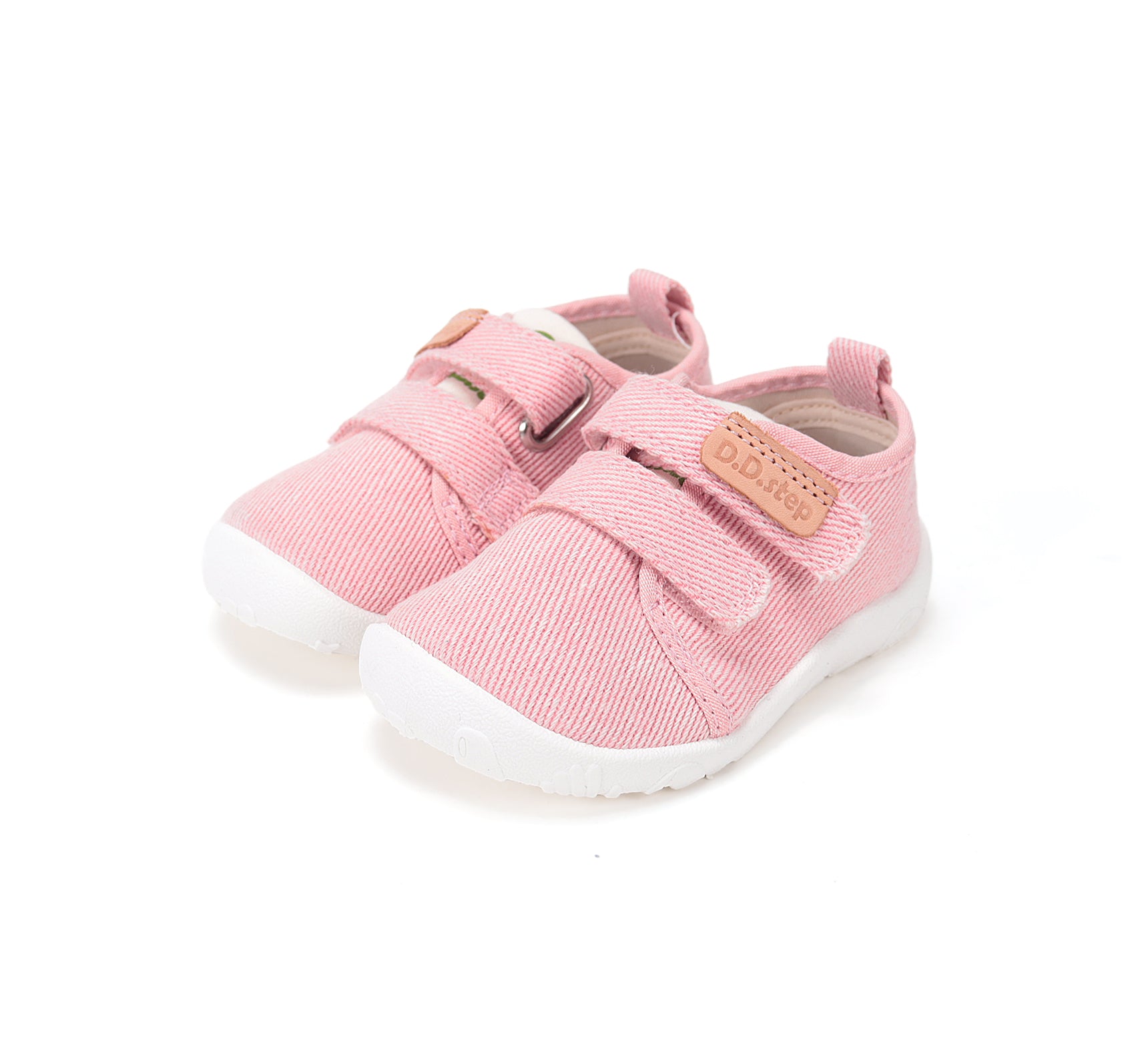 D.D.Step pantofi fete Barefoot de interior din panza 20-25 Baby Pink simplu
