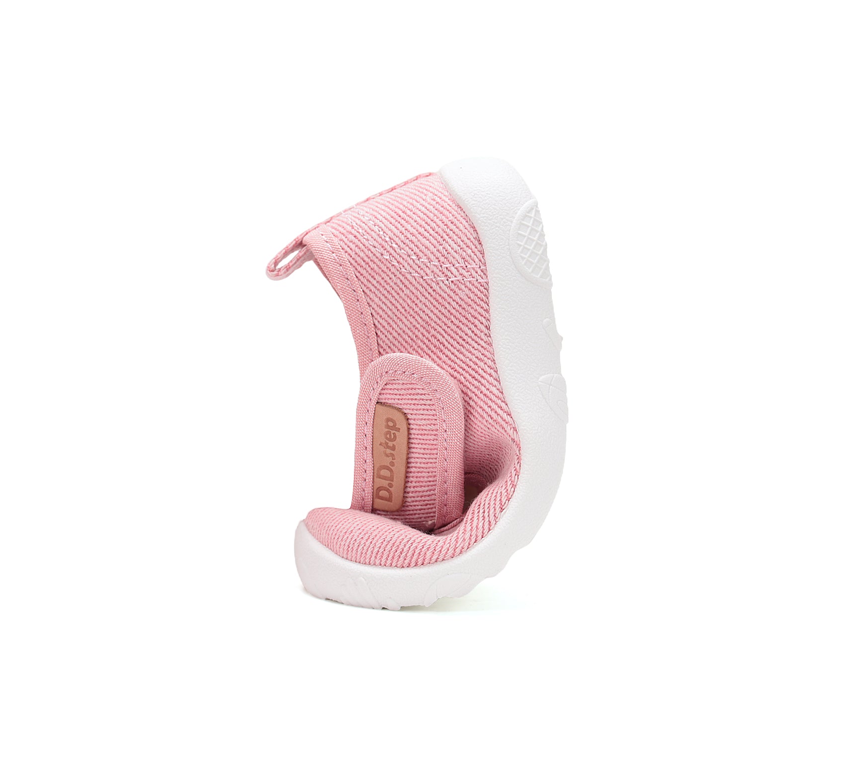 D.D.Step pantofi fete decupati Barefoot de interior din panza 26-31 Baby Pink simplu