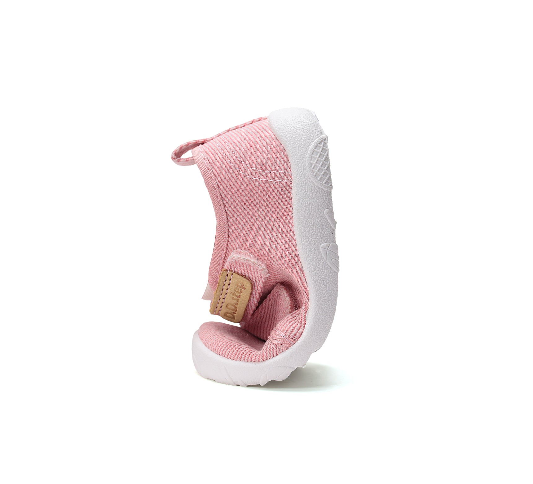D.D.Step pantofi fete Barefoot de interior din panza 20-25 Baby Pink simplu