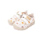 D.D.Step pantofi fete Barefoot de interior din panza 20-31 White curcubeu