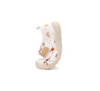 D.D.Step pantofi fete Barefoot de interior din panza 20-31 White curcubeu