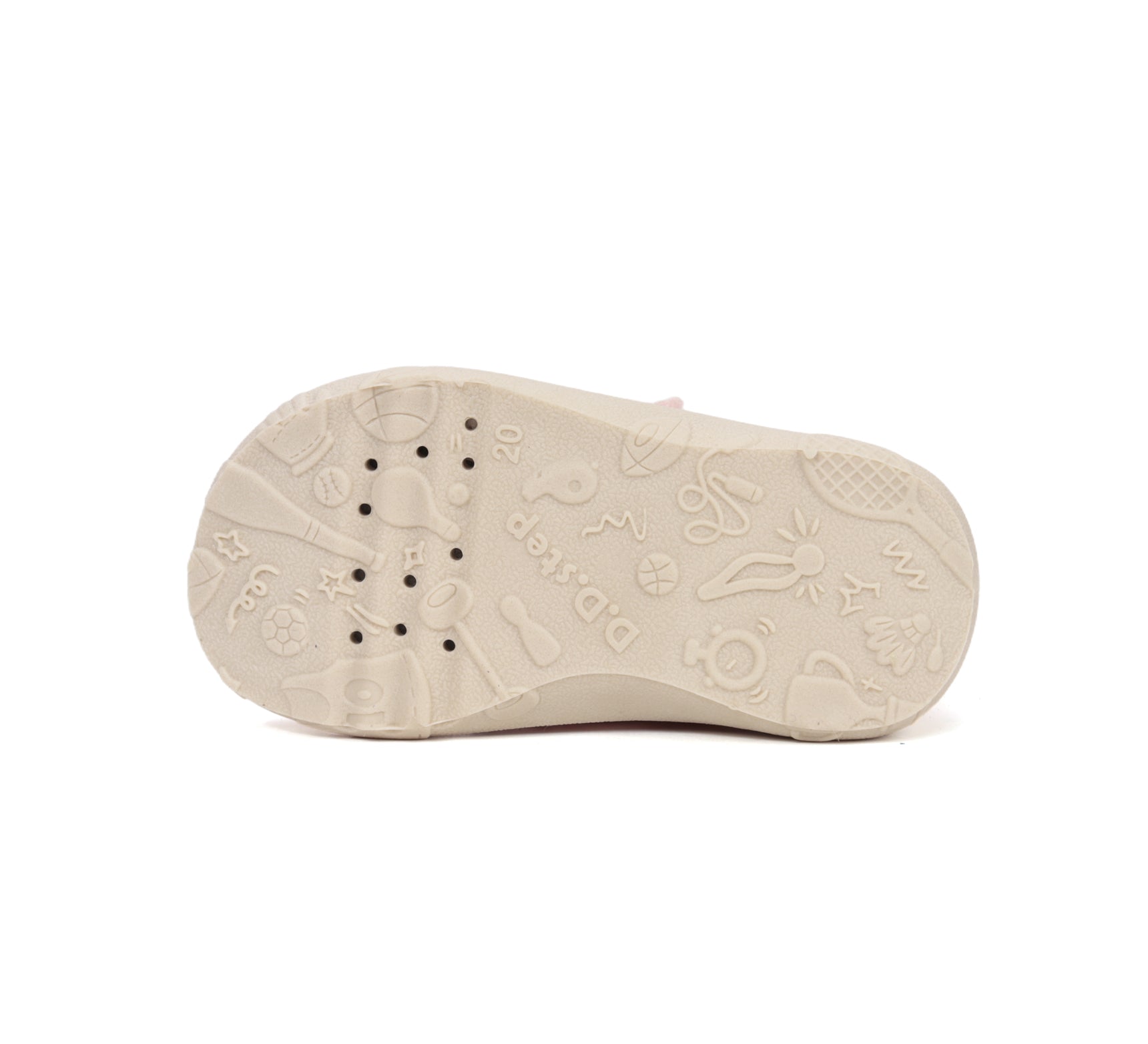 D.D.Step pantofi fete Barefoot de interior din panza 20-31 Baby Pink curcubeu
