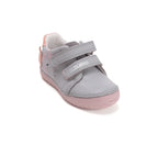 D.D.Step pantofi fete cu LED 25-30 Dove grey cu unicorn